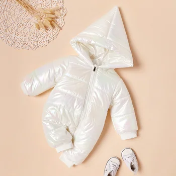 PatPat 2020 Nye Efterår og Vinter Baby Stilfulde og Solide Vindtæt Hætte Farverige Buksedragt til Baby Unisex Tøj