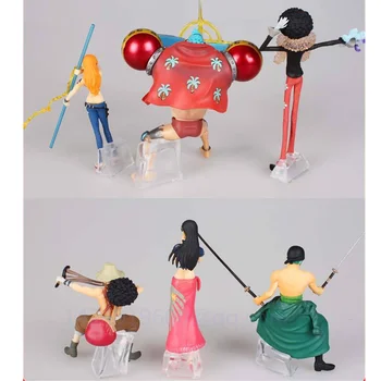 ET STYKKE Straw Hat Pirates Roronoa Zoro Usopp FRANKY Monkey D. Ruffy Sanji PVC Handling Collectible Model Statue Toy G720