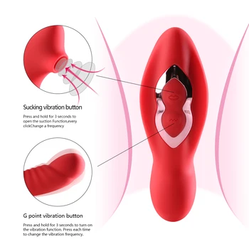 Klitoris Dildo Sugende Stimulator Klitoris Vibrator Vagina Nipple Sucker G Spot Vibrator Kvindelige Masturbator Voksen Sex Legetøj til Kvinder