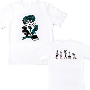 Mainlead KPOP SHINEE FEM Tegneserie T-shirt World Tour Tshirt TAEMIN Bomuld Unisex Tee-Tasten