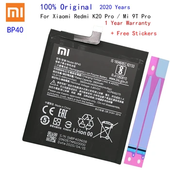 Oprindelige Erstatning Batteri BP40 For Xiaomi Redmi K20 Pro / Mi 9T Pro Ægte Telefonens Batteri 3900mAh