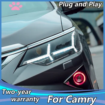 Bil Styling til Toyota-2018 Camry Forlygte camry LED Forlygte LED KØRELYS hid H7/D2H forlygte Tilbehør