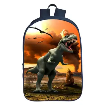 Udskriver Jurassic Verden Dinosaur-School-Rygsæk til Børn Bagpack Drenge skoletasker Junior Studerende Rejser indstillinger indstillinger 16 tommer