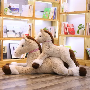 2019 Nye Giant Simulering Hest Plys Legetøj Søde Unicorn Bemandet Bløde Dejlige Dyr Dukke Stil Legetøj til Fødselsdag Gave Home Decor