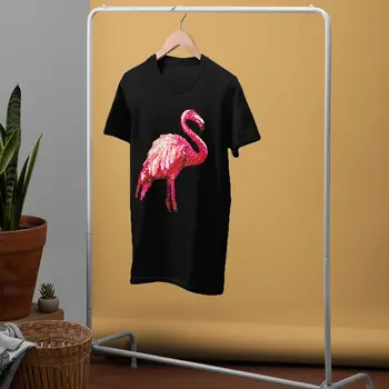 Pink Flamingo T-Shirt Med Trykt Tropiske Flamingo Fugl T-Shirt 5xl kortærmet t-Shirt Trykt Tshirt