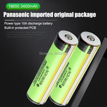 1STK Nye Originale Panasonic NCR18650B 3,7 v 3400mah 18650 Genopladeligt Lithium-Batteri Med PCB Beskyttet NCR 18650B for Legetøj