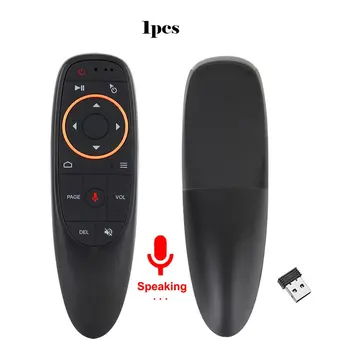 Stemme Fjernbetjening 2.4 G Wireless Air Mouse Mikrofon Gyroskop IR-Læring til Android TV Box T9 H96