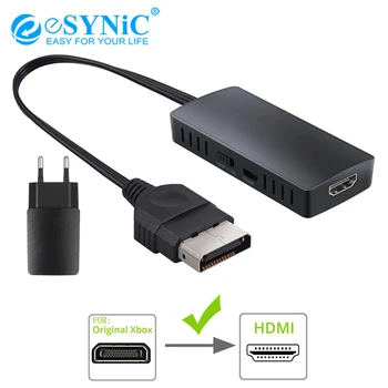 ESYNiC Til den Originale Xbox til HDMI Konverter Adapter med HD-Link Kabel Understøtter 1080P 720P Til den Originale Xbox med Power Adapter
