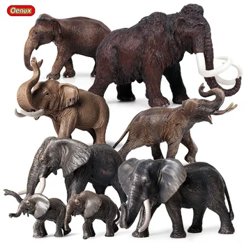 Oenux Oprindelige Afrikanske Elefant, Vilde Dyr Simulering Store Mammut Action Figurer Model Figur PVC Pædagogisk Legetøj For Børn