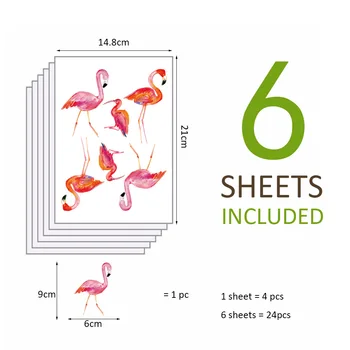 Flamingo Wall stickers til børn værelser med Pigerne værelse soveværelse vægoverføringsbilleder Vinyl Aftagelig Vandtæt Moderne boligindretning