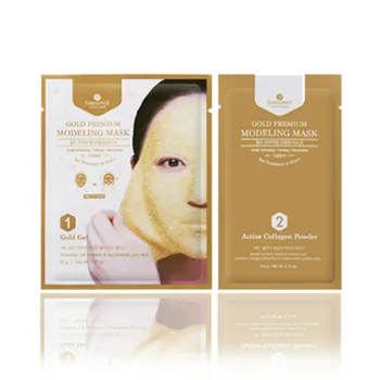 Korea Kosmetik Shangpree Guld Essensen Bløde Hydrating Mask Fugtgivende Stramning Reparation 5 Pc ' Er * 50 Ml/Max + Børste + Skål