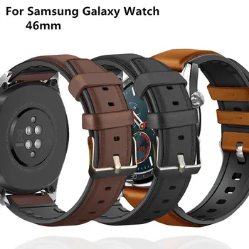 22mm Rem i Læder til Samsung Galaxy Se 46mm for Huawei Se 2 GT Smart Ur Band Armbånd Urrem Tilbehør