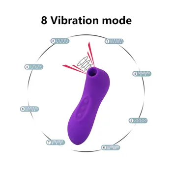 Clit Sucker Vibrator Klitoris Stimulator Oral Masturbator Slikning Nipple Sucker Voksne sexlegetøj til Kvinde Vibrator