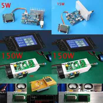 5W/15W/30W/50W/150W FM-Senderen PLL Stereo lyd 76MHZ-108 MHz Digital LCD display Radio broadcast Station-Modtager
