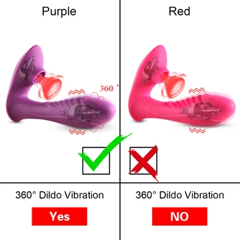 Nyeste 360° Roterende vibrationer Dildo Vibrator Sugende G Spot Vibrator Klitoris Suker Klitoris Stimulator Erotisk Sex Legetøj til kvinder