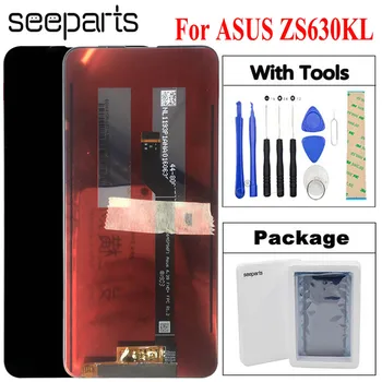 Testet For ASUS Zenfone 6 ZS630KL ZA007RU LCD-Skærm Touch screen Digitizer Sensor Glas Montering Til ASUS ZS630KL Skærm