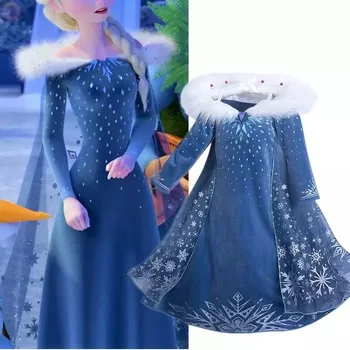 2020 Vinter Elsa Kjole Til Piger Halloween Girl Cosplay Party Dress Jul Kostume Til Piger Prinsesse Kjole Børn Anna Tøj
