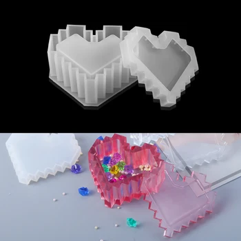 Kærlighed Hjerte opbevaringsboks Silikone Forme Klart, Slik opbevaringskasser Til DIY Epoxy Harpiks Skimmel Silikone Smykker at Gøre Tilbehør