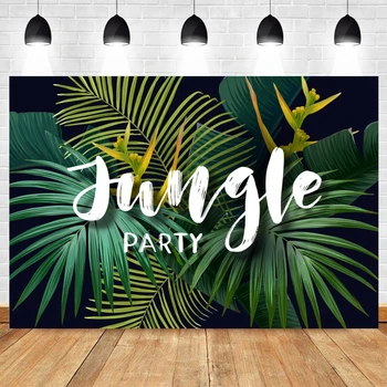 Yeele Jungle Party Tropisk Sommer Palms-Blade Fødselsdag Mønster Baby Portræt Foto Baggrunde For Fotografering Baggrunde
