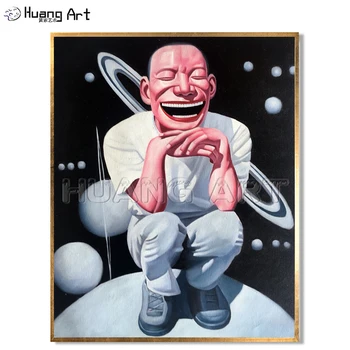 Den kinesiske Kunstner Kunst Er Håndlavet i Høj Kvalitet Griner Man I Mælkevejen Portræt Maleri til Hjemmet Indretning