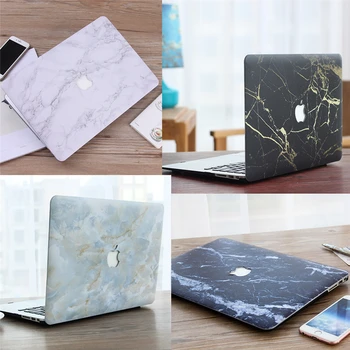 Marmor Hard Shell Laptop Case til Macbook Air Pro Retina Nye Touch Bar 11 12 13 15 tommer Til 2020 Macbook Pro 13 A2251 A2289+gave