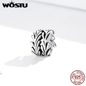 WOSTU 925 Sterling Sølv Charm Perler Tang Kæde Charms Passer Oprindelige Armbånd Kvinder Smykker Gave Smykker gøre