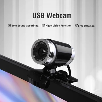 USB 2.0 50/12 Megapixel HD-Kamera, Web Cam med MINI Mic-Clip-on 360 Graders for værdiboks til Bærbar Stationær Computer, PC