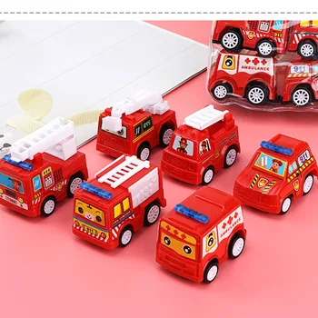 Pull-Back Bil Toy Mobile Maskiner Shop Konstruktion Køretøj Brandbil Taxa Model Legetøj Til Børn Gaver