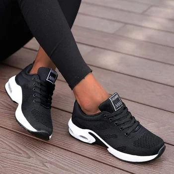 Damyuan Fashion Kvinder Letvægts Sneakers flade sko til Udendørs Sport Sko Åndbar Mesh Comfort Air Cushion løbesko