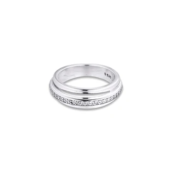 Triple-Band Bane Ring Ægte 925 Sterling sølv Smykker, Ring Til Kvinde i Europæisk Stil, Sølv Ringe Til smykkefremstilling