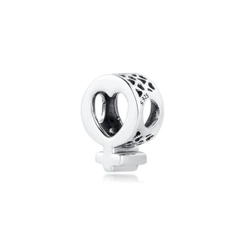 Passer til Pandora Armbånd 925 Sterling Sølv Kvindelige Symbol Hjerte Charms Perler for Kvinder Mode Smykker at Gøre 2020 Ny