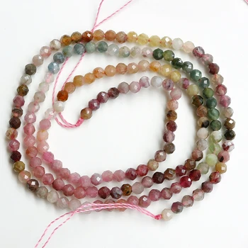 Naturlige farverige turmalin facetter, runde frø perler turmalinas lille charme For Smykker at Gøre DIY kvinder halskæde