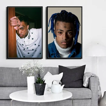 XXXTentacion Rap Hip Hop Musik Stjerne Sanger Kunst, Maleri, Lærred, Silke Plakat Væggen Hjem Indretning Og Kunst