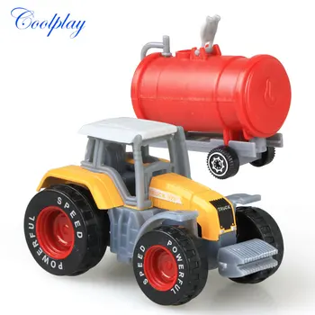 Coolplay 4STK Legering Engineering Bil Model Traktor legetøjsbiler Landmand Køretøj bælte Boy Toy Bil Model Gave Til Børnene }