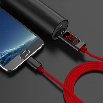 ASINA Spænding Og Aktuelle Display, Hurtig Opladning Type C-Kabel Til Xiaomi Data Oplader kabel Til Samsung, Huawei USB-Opladning, Wire