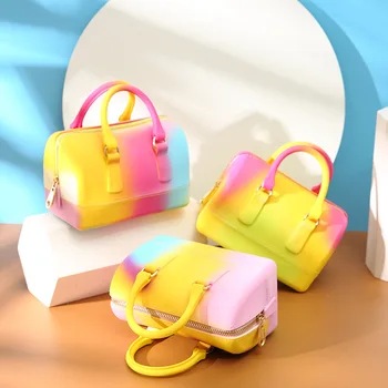 Rainbow Jelly Taske Tasker Til Kvinder 2020 Sommeren Nye Punge Og Håndtasker Luksus Tasker Berømte Brand Designer Mini Bag Crossbody Tasker
