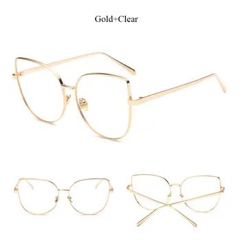 VictoryLip Ankomst 2017 Nyeste Overdimensionerede Solbriller Kvinder Mode-Cat Eye Solbriller Vintage Brand Designer Rose Gold Solbriller