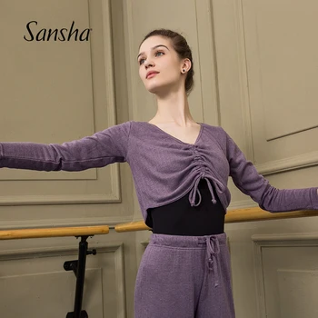Sansha Nye Ankomst Varme Op Serien Voksen Lange Ærmer Ballet Top Klud Gymnastik Varm Dancewear KH4004P