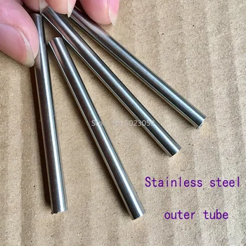 7mm Diameter DIY Kniv med Skaft Mosaikker Pin Nitter 9cm Længde Søm Messing Rør+stålrør #703