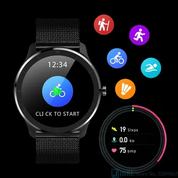 Fuld Touch Smart Ur Mænd Smartwatch Electronics Smart Ur Til Android, IOS Fitness Tracker Business Bluetooth Smart-ur