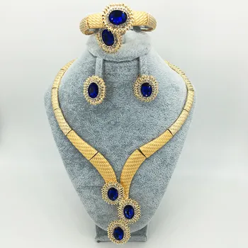 Den nye engros mode smykker sæt er lysere dubai guld smykker til kvinder er jubilæer og fødselsdag ture