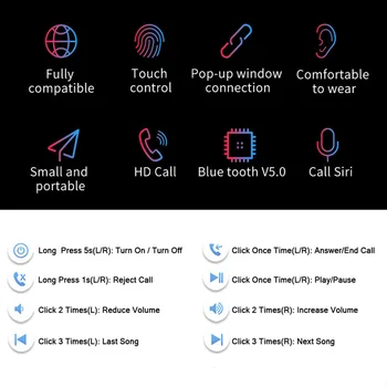 I15 TWS Bluetooth-Hovedtelefoner Trådløse Øretelefoner 2020 dropshipping link
