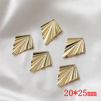 Ny stil 30stk/masse geometri folder effekt Rombe form kobber flydende medaljon vedhæng diy smykker øreringe/beklædningsgenstand tilbehør