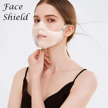 3D Holdbar ansigtsskærm Plast kan Genbruges Munden Masker Transparent Wor Bære Ansigt Dække Mænd Kvinder Munden Dække Masque Høj Kvalitet
