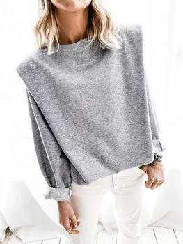 Tøj OWLPRINCESS 2020 Vinteren Nyt Tøj til Kvinder med Lange Ærmer Casual Løs Sweatshirt