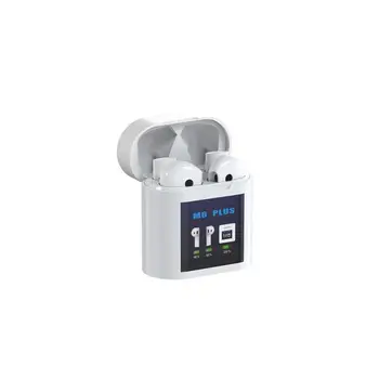 M6 samt LCD Power Displayet TWS Intelligente Trådløse Bluetooth headset krop temperaturmåling I Øret Volumen Kontrol Øretelefon