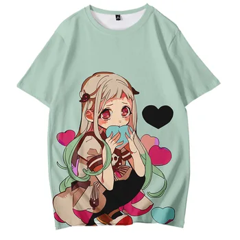 Anime Toilet bundet Hanako kun T-shirt Nene Yashiro Cosplay Kostume Toilet-bundet Hanako-kun 3D-print Teens Sommer t-shirt Unisex
