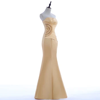 DongCMY Nye Mode Guld Farve party Formelle Lang Design Plus size vestido de festa longo havfrue Kjole til Aften