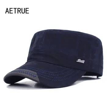 AETRUE Fashion Brand Mænd Baseball Cap Kvinder Snapback Caps Vintage Hatte Til Mænd Fladskærms Casquette Knogle Sport Hær Far Baseball Hat