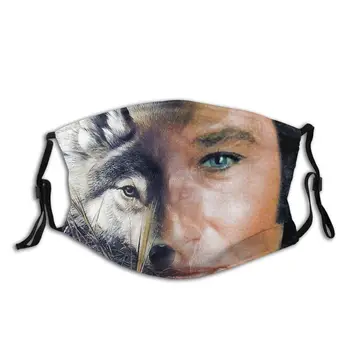 Johnny Hallyday Rock N Roll Vaskbar Trykt Munden Ansigt Maske med filter Anti Haze Støvtæt Ørekrog Beskyttelse Dækning af Respirator